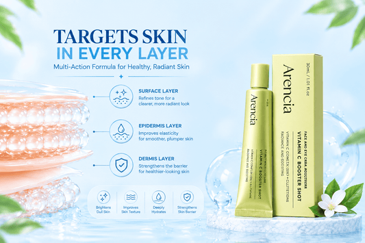 Arencia 3-Layer Vitamin C Booster - Face & Eye Glow Shot (30ml)
